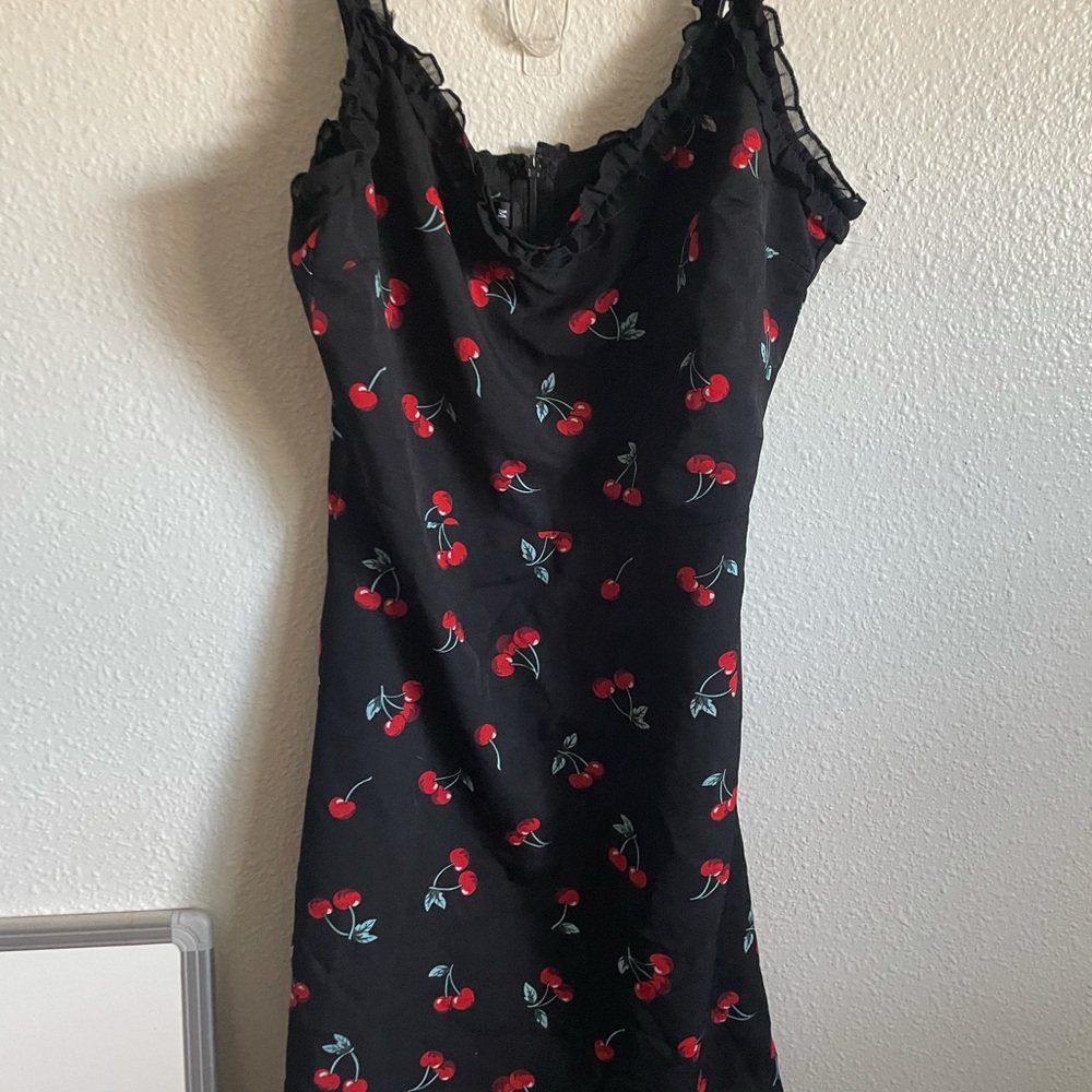 NWOT cherry mini dress size M